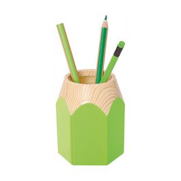 WEDO Pot à crayons "PENCIL", en plastique, vert pomme