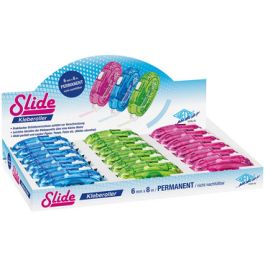 WEDO Roller de colle SLIDE, 6 mm x 8 m, présentoir de 18 x18