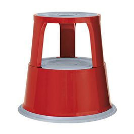 WEDO Tabouret marchepied, en métal, RAL 3000, rouge