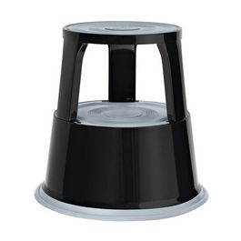 WEDO Tabouret marchepied, en métal, RAL 9005, noir