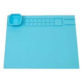 WEDO Tapis de peinture en silicone, bleu clair