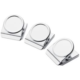 WESTCOTT Clip magnétique, 38 x 45 mm, par 3, argent/chrome