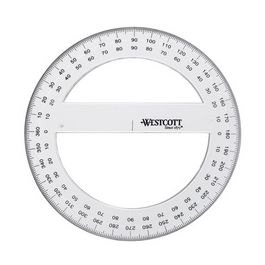 WESTCOTT Rapporteur circulaire 360 degrés, 150 mm
