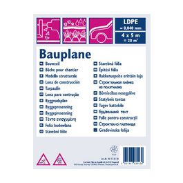 WESTEX Bâche de chantier LDPE, 40 microns, 4x5m, translucide