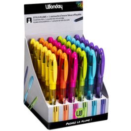 Wonday Stylo plume MIN'O, assorti, présentoir de 36 x36