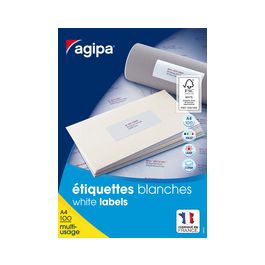 agipa Etiquette universelle, 105 x 42,4 mm, coin droits