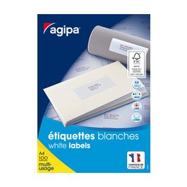 agipa Etiquette universelle, 105 x 72 mm, coins droits