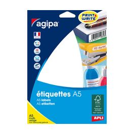 agipa Etiquette universelle, diamètre: 30 mm, rond, blanc