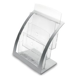 deflecto Porte-brochures Contemporary, A4, argent