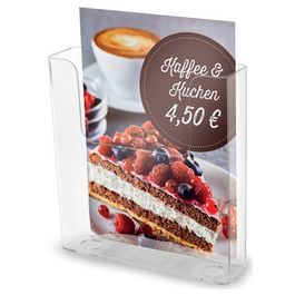 deflecto Porte-brochures, dos plat, A4 portrait, transparent
