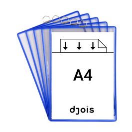 djois by tarifold Poche à anse, format A4, vertical, bleu x5