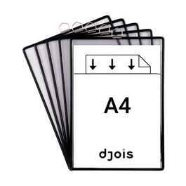 djois by tarifold Poche à anse, format A4, vertical, noir x5