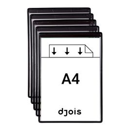 djois by tarifold Poche d'identification magnétique, noir x5