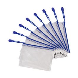 djois by tarifold Pochette à zip ZIPPER, A6, PVC, bleu