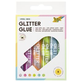 folia Colle pailletée "Glitterglue SPIRAL NEON", assortie
