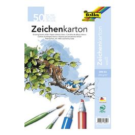 folia Feuille de carton à dessin, A4, 200 g/m2, blanc