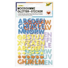 folia Sticker pailleté en caoutchouc mousse LETTERS