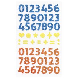 folia Sticker pailleté en caoutchouc mousse NUMBERS