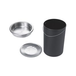 helit Cendrier sur pied "the shark", inox, argent