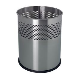 helit Corbeille à papier en acier "the dot", 15 L, argent