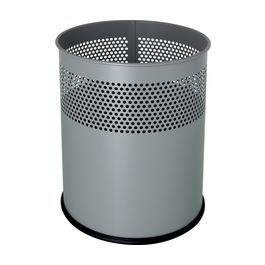 helit Corbeille à papier "the dot", 15 L, gris aluminium
