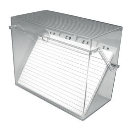 helit Petite boîte à fiches "the index" transparent