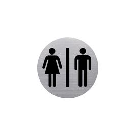 helit Pictogramme "the badge" WC Femmes & Hommes, argent