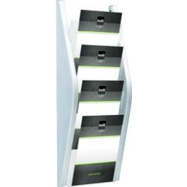 helit Porte-brochures mural "the arc", A5 portrait, argent