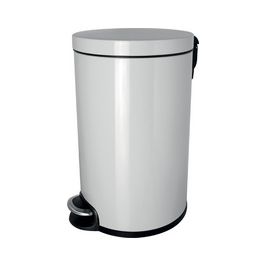 helit Poubelle à pédale "the silent", 12 litres, blanc