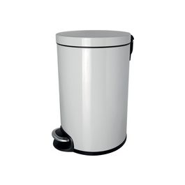 helit Poubelle cosmétique à pédale "the silent", 5 L, blanc