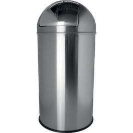 helit Poubelle en inox "the dome", 50 litres, argent