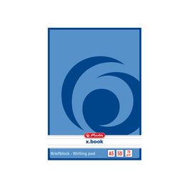 herlitz Bloc de papier à lettre x.book, A5, non troué, ligné