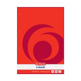 herlitz Bloc de papier à lettres A4, 4 perforations