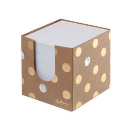 herlitz Boîte à bloc-note Pure Glam, 90 x 90 mm, brun