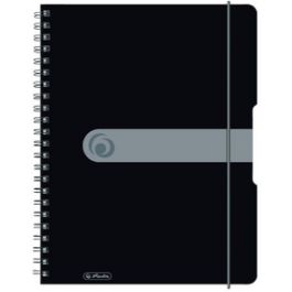 herlitz Cahier à spirales easy orga to go, A4, noir