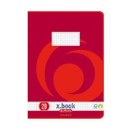 herlitz Cahier x.book, A4, linéature 28 / quadrillé