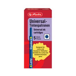 herlitz Cartouche d'encre grand volume, bleu roi, effaçable