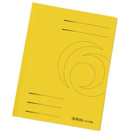 herlitz Chemise à rabats easyorga, A4, carte lustrée, jaune x10
