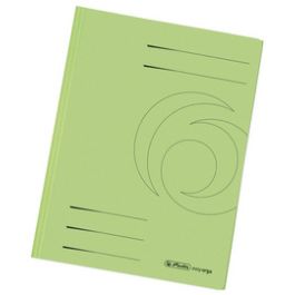herlitz Chemise à rabats easyorga, A4, carte lustrée, vert x10