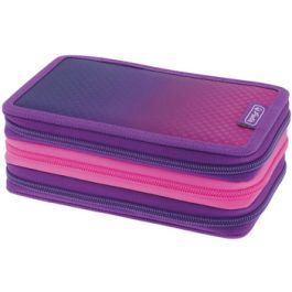 herlitz Etui scolaire TriCase "Dip Dye Pink", 31 pièces