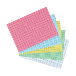 herlitz Fiches bristol, A6, quadrillé, jaune
