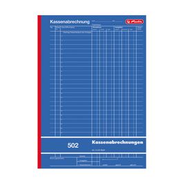herlitz Formularbuch "Kassenabrechnung 502", DIN A4