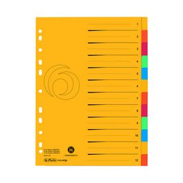 herlitz Intercalaire en carton, A4 extra large, 12 touches