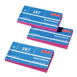 herlitz Nummernblock, Nummern 1-1000, 100 Abrisse je Block