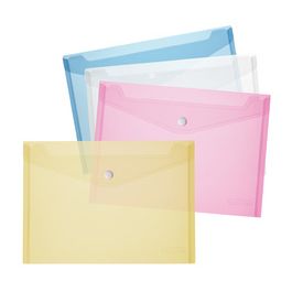 herlitz Pochette à documents, A4, PP, blanc / transparent x6