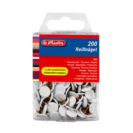 herlitz Punaises, diamètre: 9,5 mm, blanc