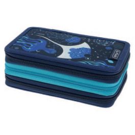 herlitz Étui scolaire TriCase "Deep Ocean", 31 pièces