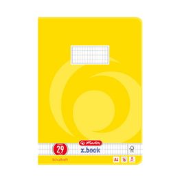 herlitz cahier A4, linéature 29 / quadrillé 5x9 mm, marge