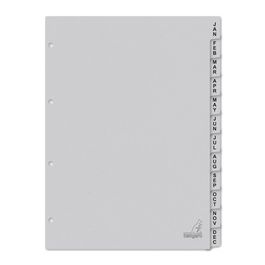 kangaro Intercalaire carton ECO, mois, A4, 12 pièces
