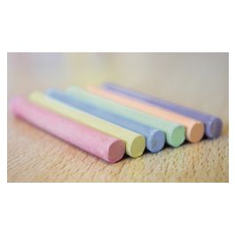 kangaro Craie pour tableau noir, rond, assorti